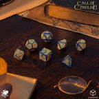 Call of Cthulhu 7th Edition Dice Set of 7 Blue-green & Gold