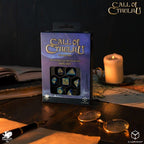 Call of Cthulhu 7th Edition Dice Set of 7 Blue-green & Gold