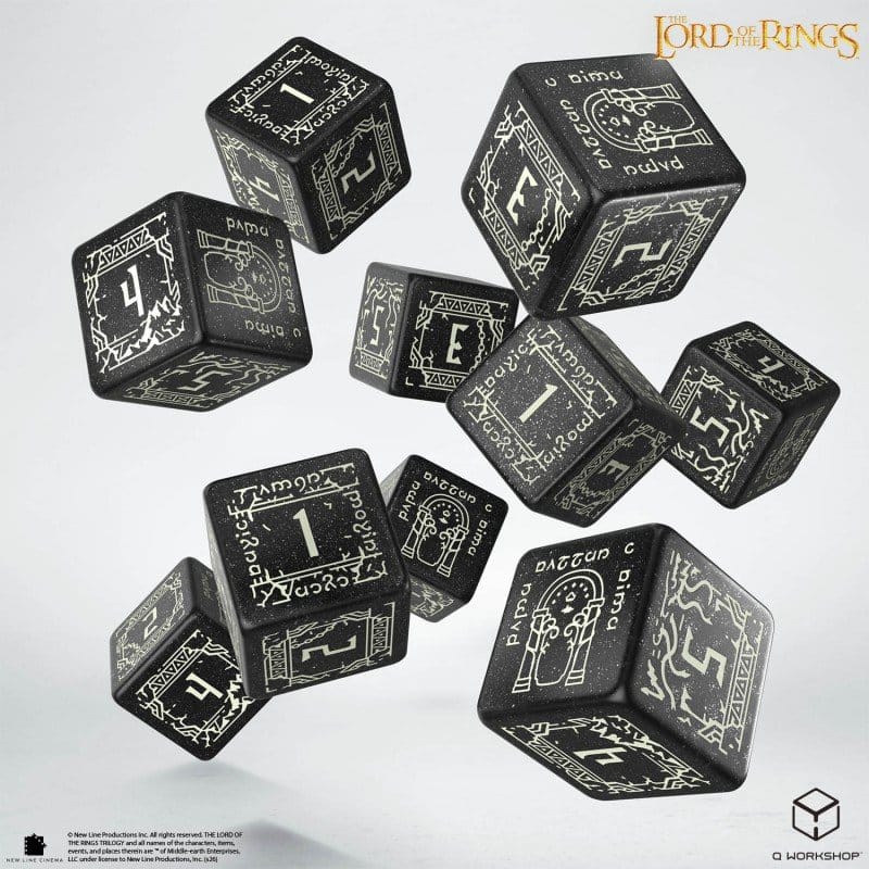 The Lord of the Rings: 10 D6 Dice Set Moria (Glow in the dark)