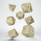Elvish Jumbo Dice Set of 7 (Shimmering Beige & Copper)