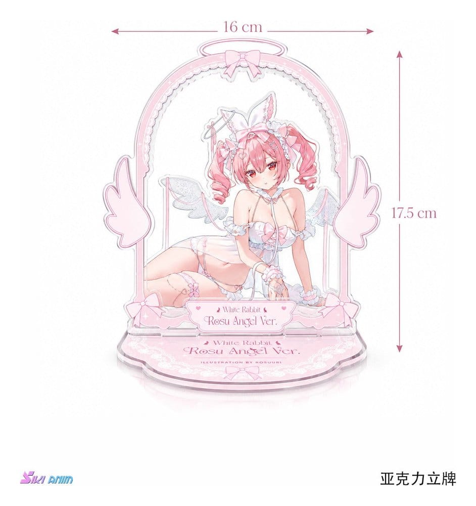 Original Character PVC Figure 1/4 White Rabbit Rosu Angel Ver. Illustrated by Rosuuri Bonus Edition 23 cm