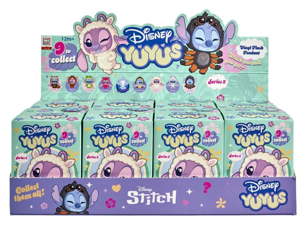 Disney YuYus Plush Key rings Wave 2 Stitch & Angel 13 cm Blindbox Display (8)