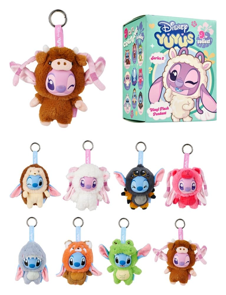 Disney YuYus Plush Key rings Wave 2 Stitch & Angel 13 cm Blindbox Display (8)