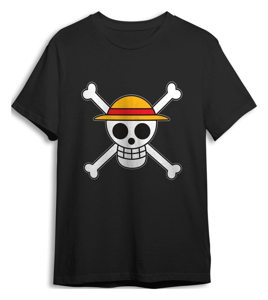 One Piece T-Shirt Skull Black Size XL