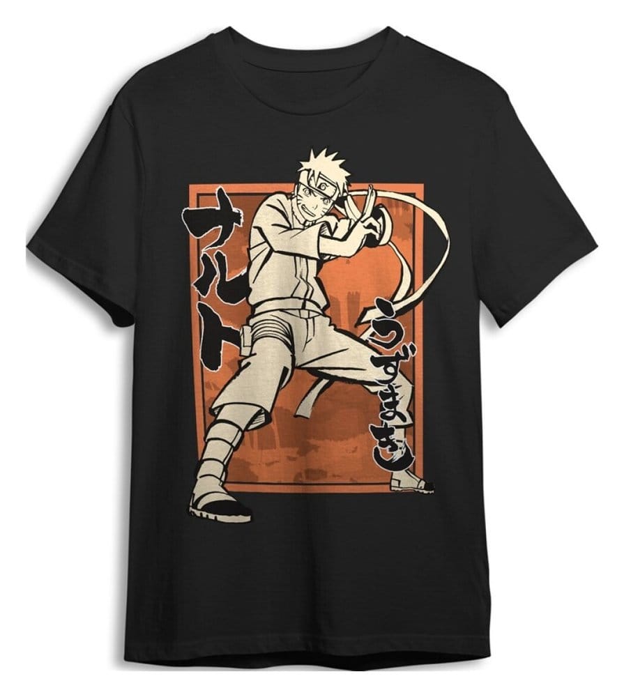 Naruto Shippuden T-Shirt Pose Black Size M