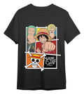 One Piece T-Shirt Straw Hat Crew Grey Size S