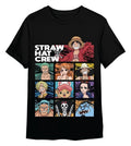 One Piece T-Shirt Straw Hat Crew Black Size S