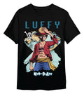 One Piece T-Shirt Monkey D. Luffy Mapa Black Size XXL