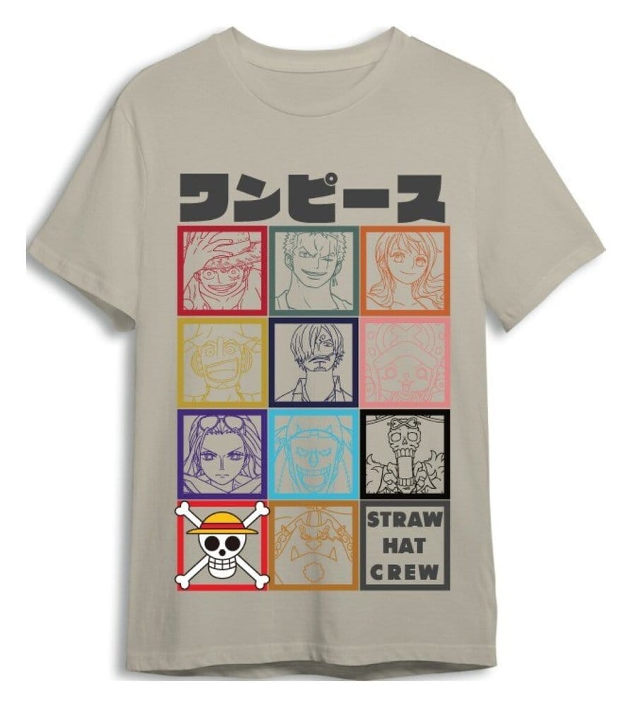 One Piece T-Shirt Straw Hat Crew Sand Size M