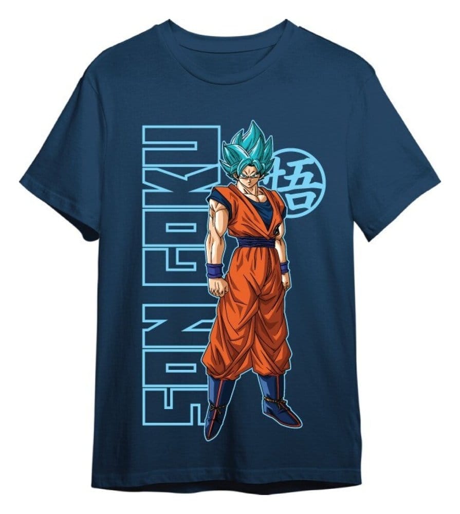 Dragon Ball Super T-Shirt Goku Super Saiyan Blue Denim Size L