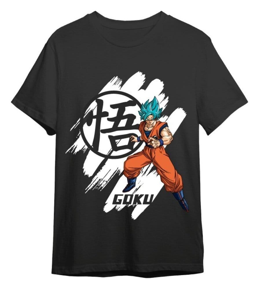 Dragon Ball T-Shirt Dragon Ball Super Goku Super Saiyan Blue Black Size S