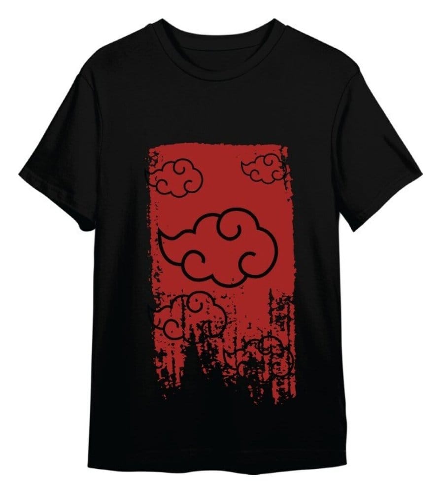 Naruto Shippuden T-Shirt Akatsuki Black Size M