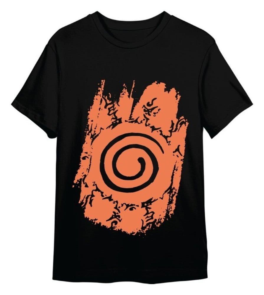 Naruto Shippuden T-Shirt Retro Logo Black Size L