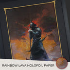 Frank Frazetta Fine Art Print Death Dealer III (Revised) Rainbow Lava Holofoil 41 x 61 cm - unframed