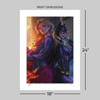 DC Comics Fine Art Print Supergirl & Batgirl 61 x 46 cm - unframed