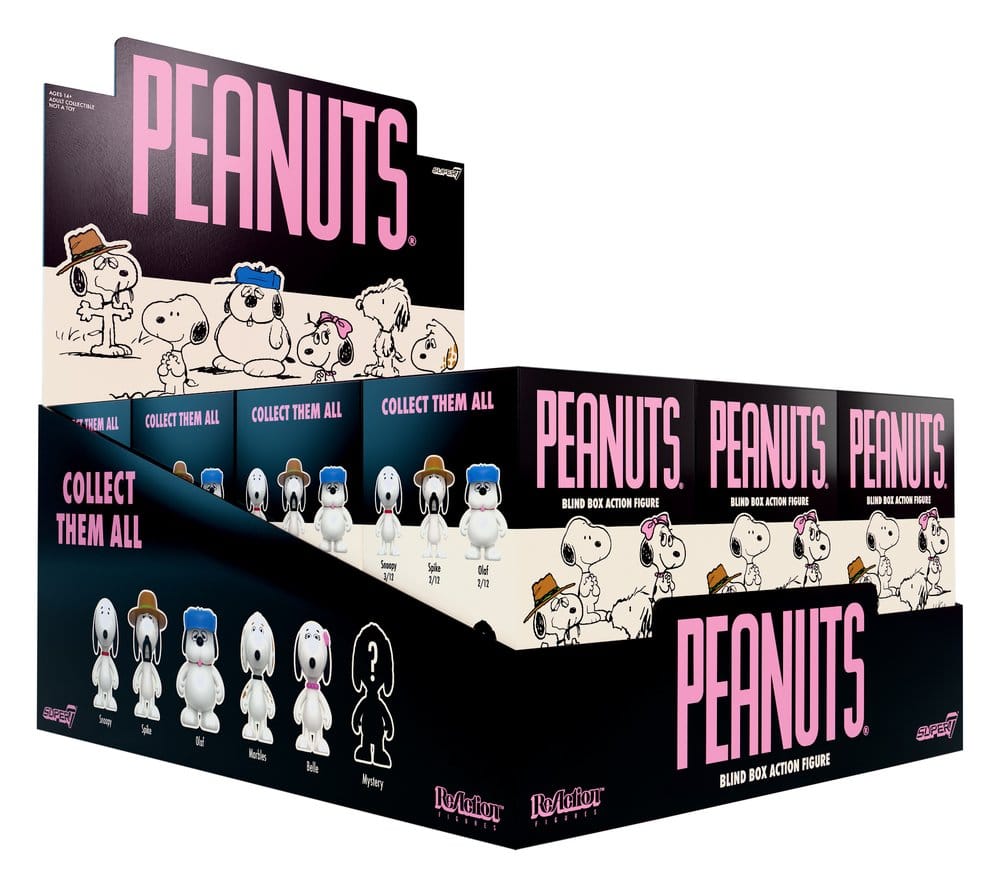 Peanuts ReAction Action Figures Snoopy's Siblings Wave 10 Blind Box 10 cm Display (12)