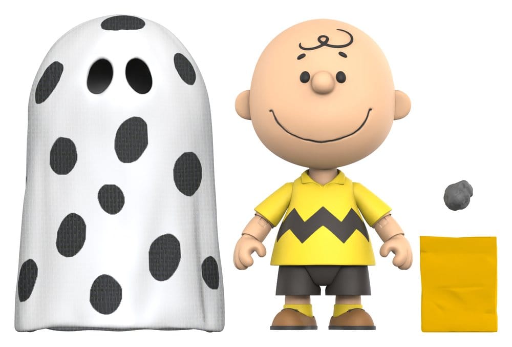 Peanuts Deluxe Wave 01 Action Figure Charlie Brown (with Ghost Sheet) 18 cm