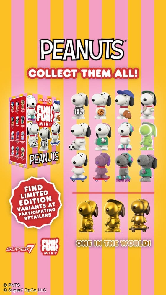 Peanuts Fun! Fun! Mini Figures Wave 01 Athlete Snoopy Blind Box Display (9)