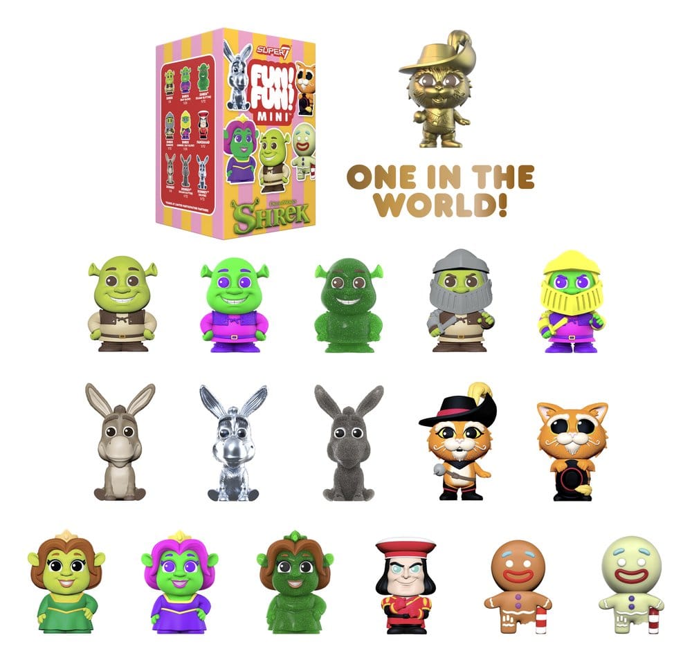 Shrek Fun! Fun! Mini Figures Wave 01 Blind Box Display (9)