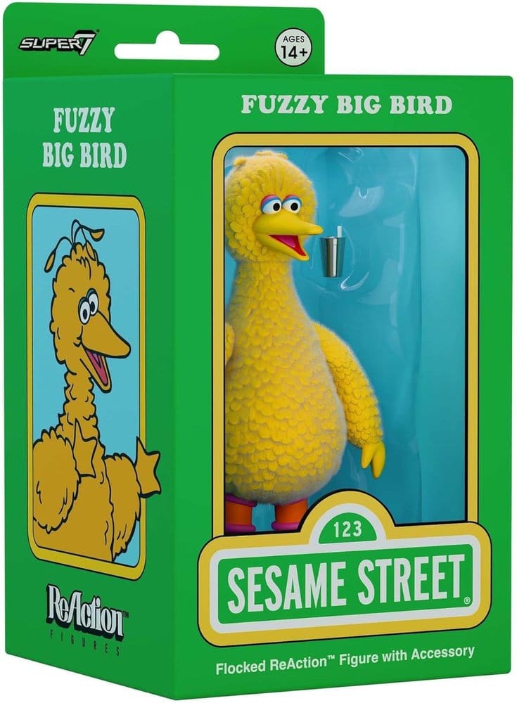 Sesame Street ReAction Action Figure Big Bird (Flocked)