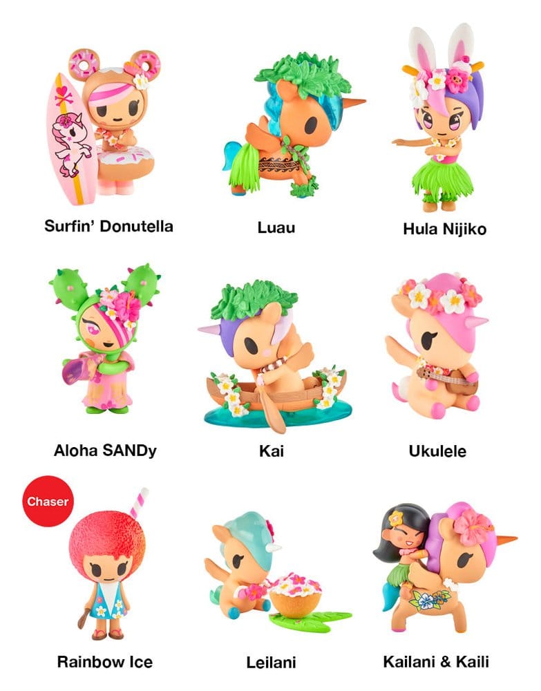 Unicorno Blind Box Figures Assortment Hawaiian Ohana 7 cm (8)