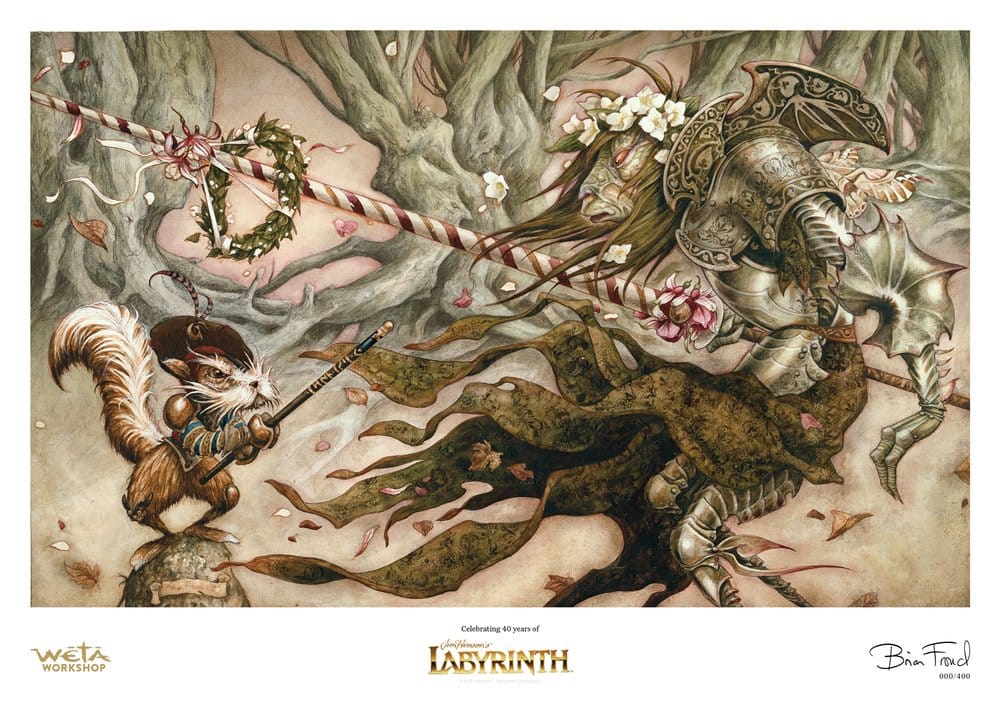 Labyrinth (1986) Printed Art The Knight Who Never Yields Limited Edition 30 x 42 cm