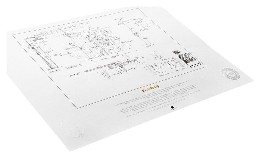 The Lord of the Rings Blueprint Art Print Bag End 59 x 42 cm