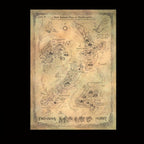 The Hobbit Art Print New Zealand Map of Middle Earth 50 x 70 cm