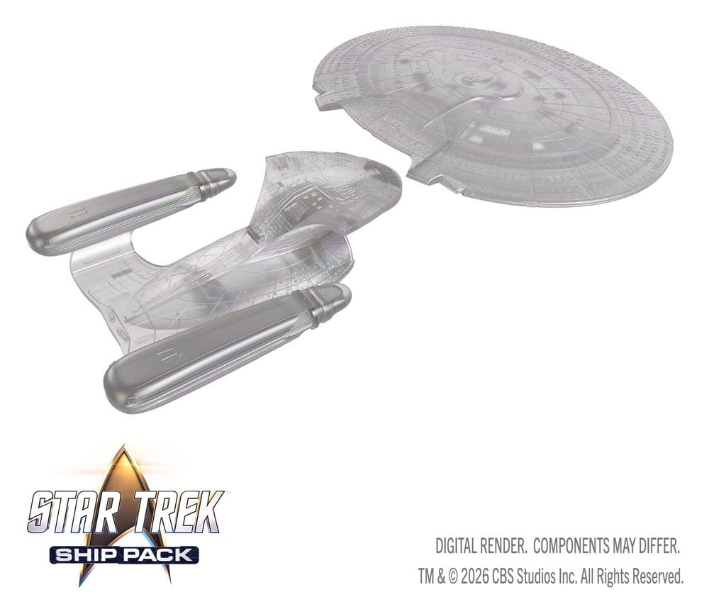 Star Trek Ship Pack Boxed prepainted Miniatures U.S.S. Enterprise - 60th Anniversary Edition 22 cm