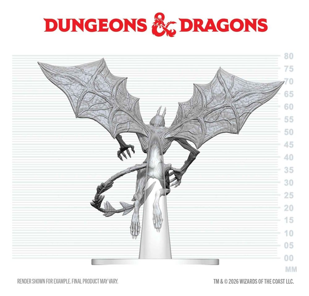Dungeons &amp; Dragons Nolzur's Marvelous Miniatures Unpainted Miniature Nightgaunt 8 cm