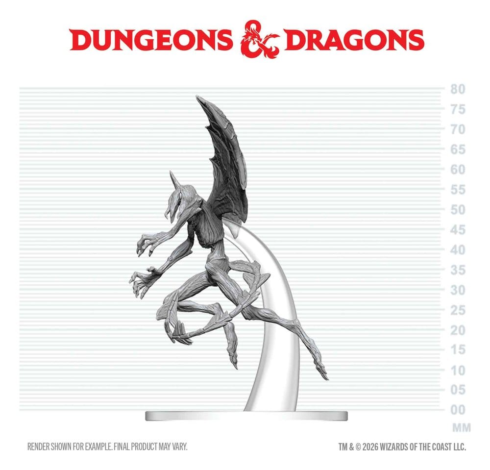 Dungeons &amp; Dragons Nolzur's Marvelous Miniatures Unpainted Miniature Nightgaunt 8 cm