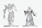 Dungeons & Dragons Nolzur's Marvelous Miniatures Unpainted Miniature Ghast Gravecaller & Wraith 14 cm
