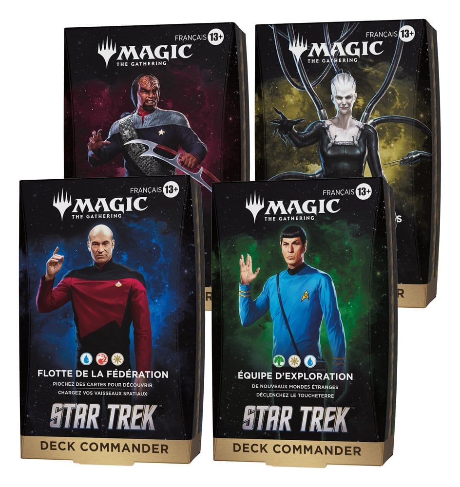 Magic the Gathering Star Trek Commander Decks Case (4) french